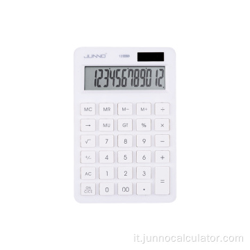 Calcolatrice bianca Calcolatrice elettronica dell&#39;alimentazione a 12 cifre per studente